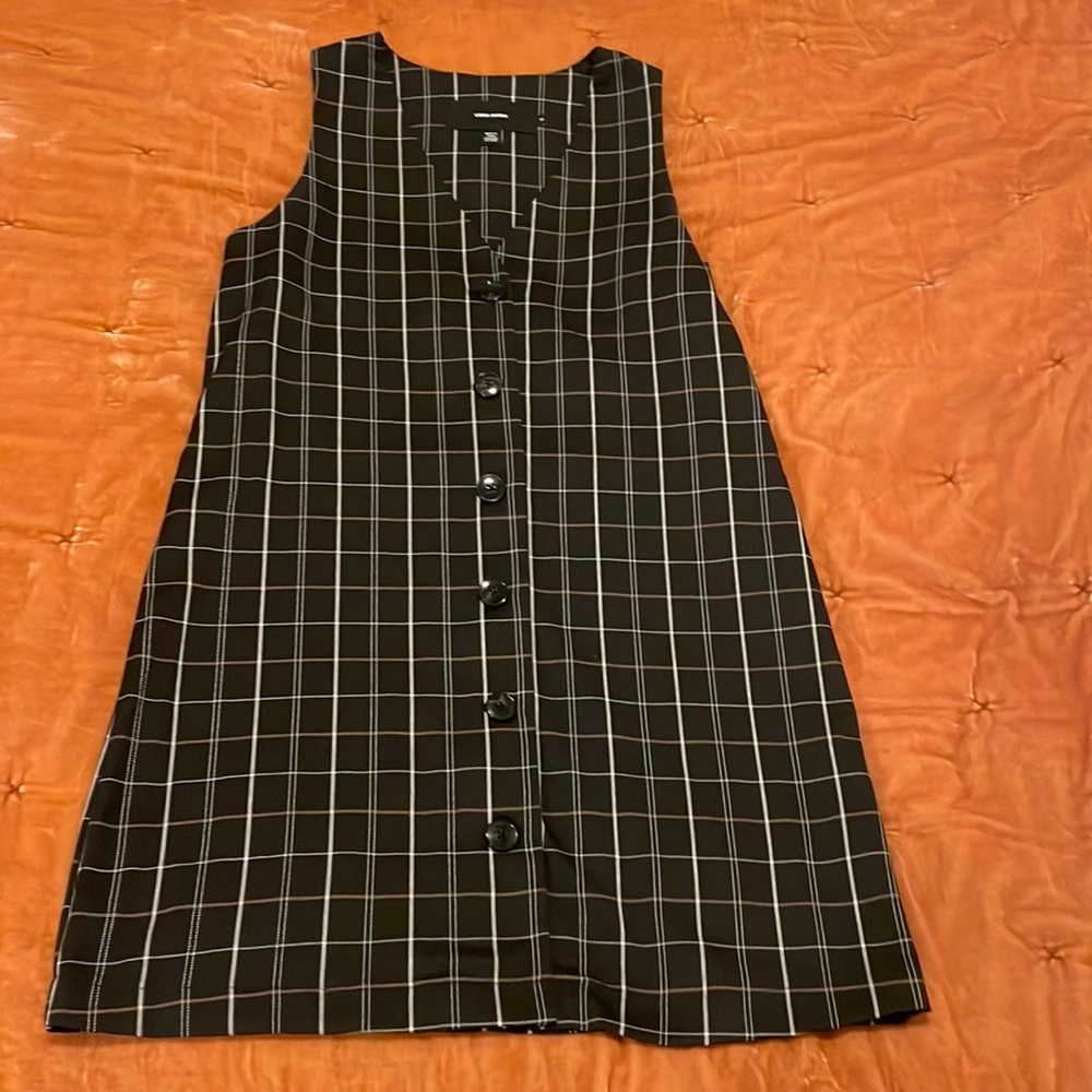 Plaid Button Down Midi Dress
